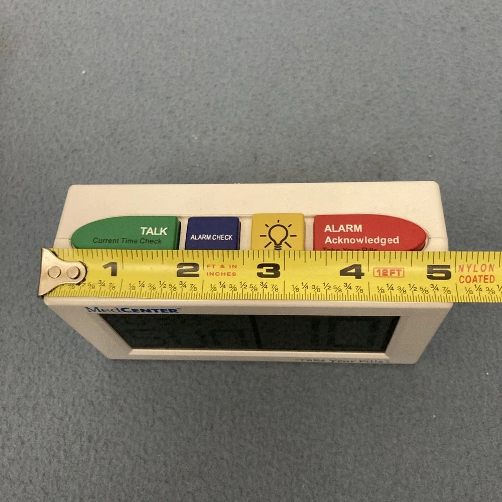 The MedCenter System Multicolor Alarm/Reminder Clock w/4 Alarms - Tested/Works